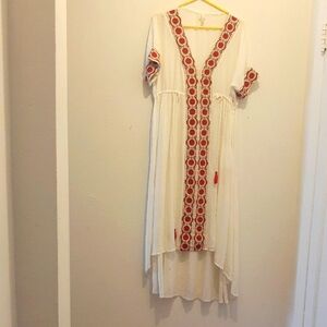 Raga Embroidered Off White Dress  Size S